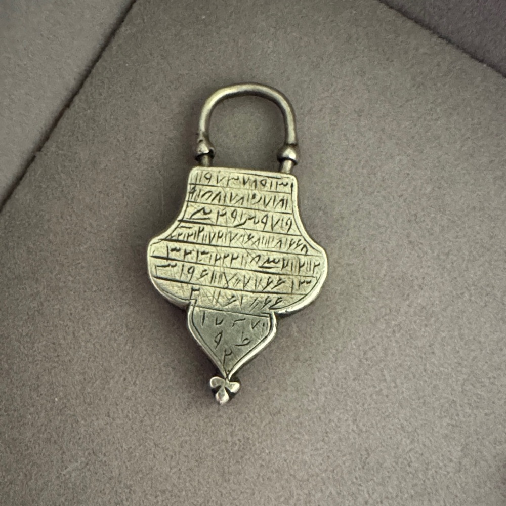 Vintage Silver Padlock Pendant